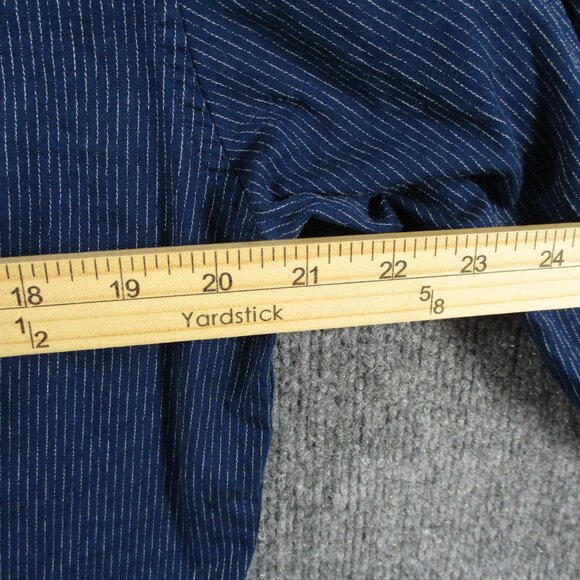 Ted Baker Shirt Mens 16 34 Blue Endurance Textured Striped Button Up Casual Work - Picture 8 of 12